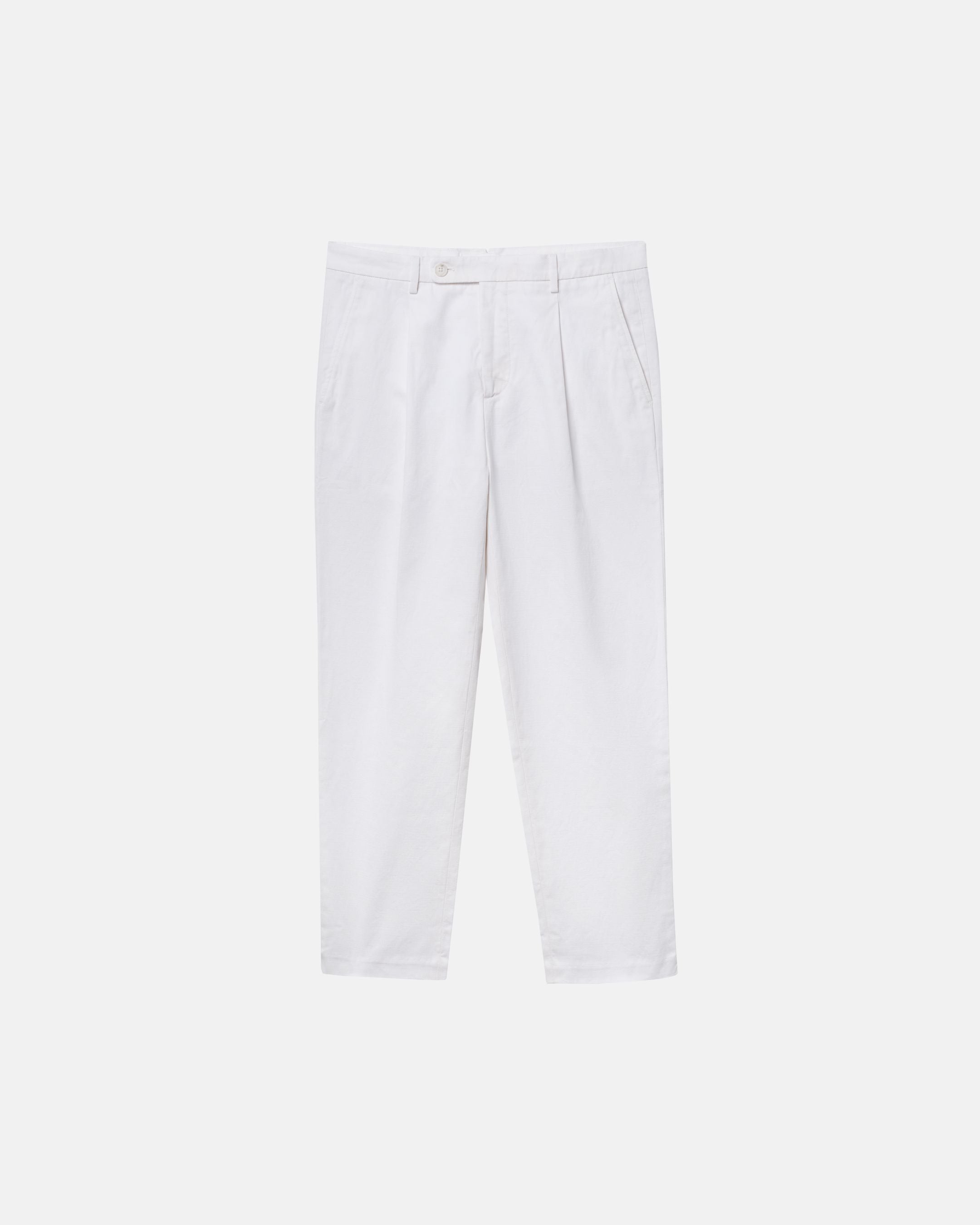 Calça Reta em Linho - Branco