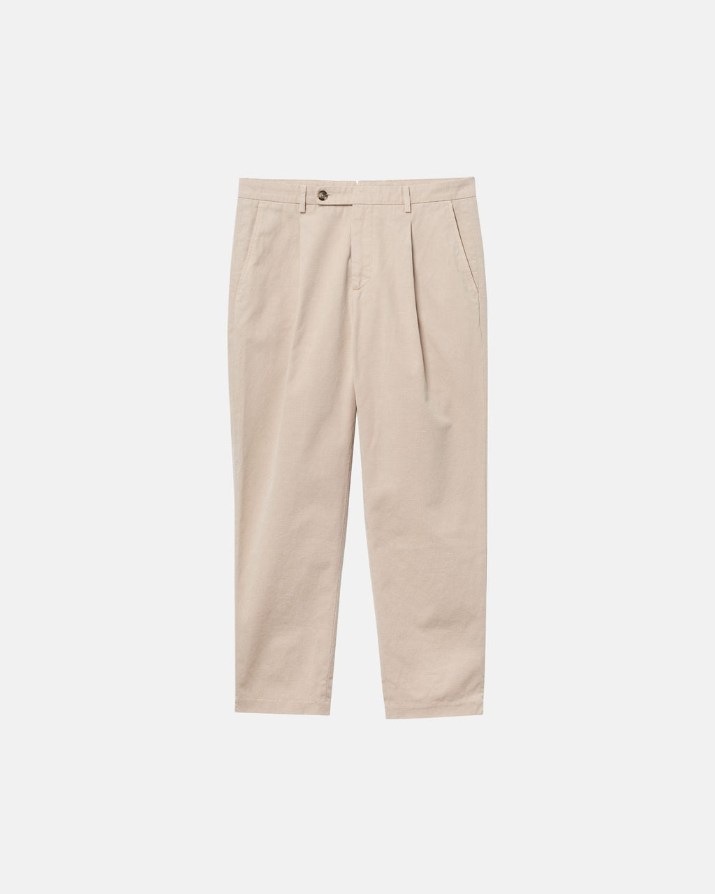 Calça Reta em Linho - Creme
