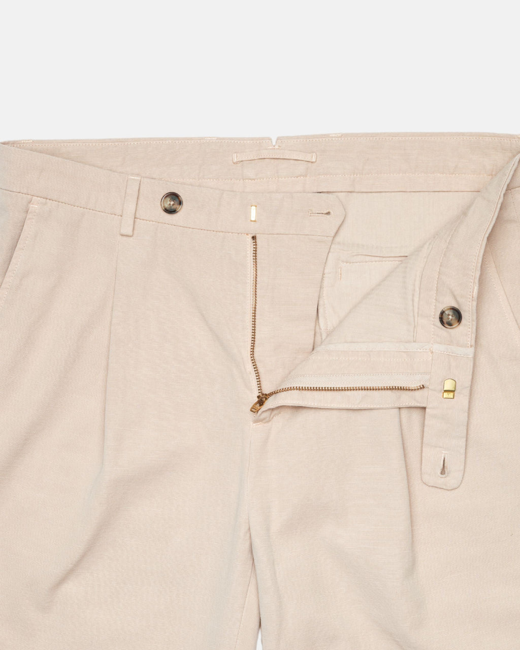 Calça Reta em Linho - Creme