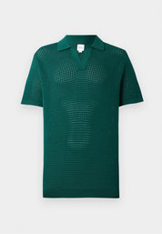 Camisa Gola Polo com Textura em Tricô - Verde