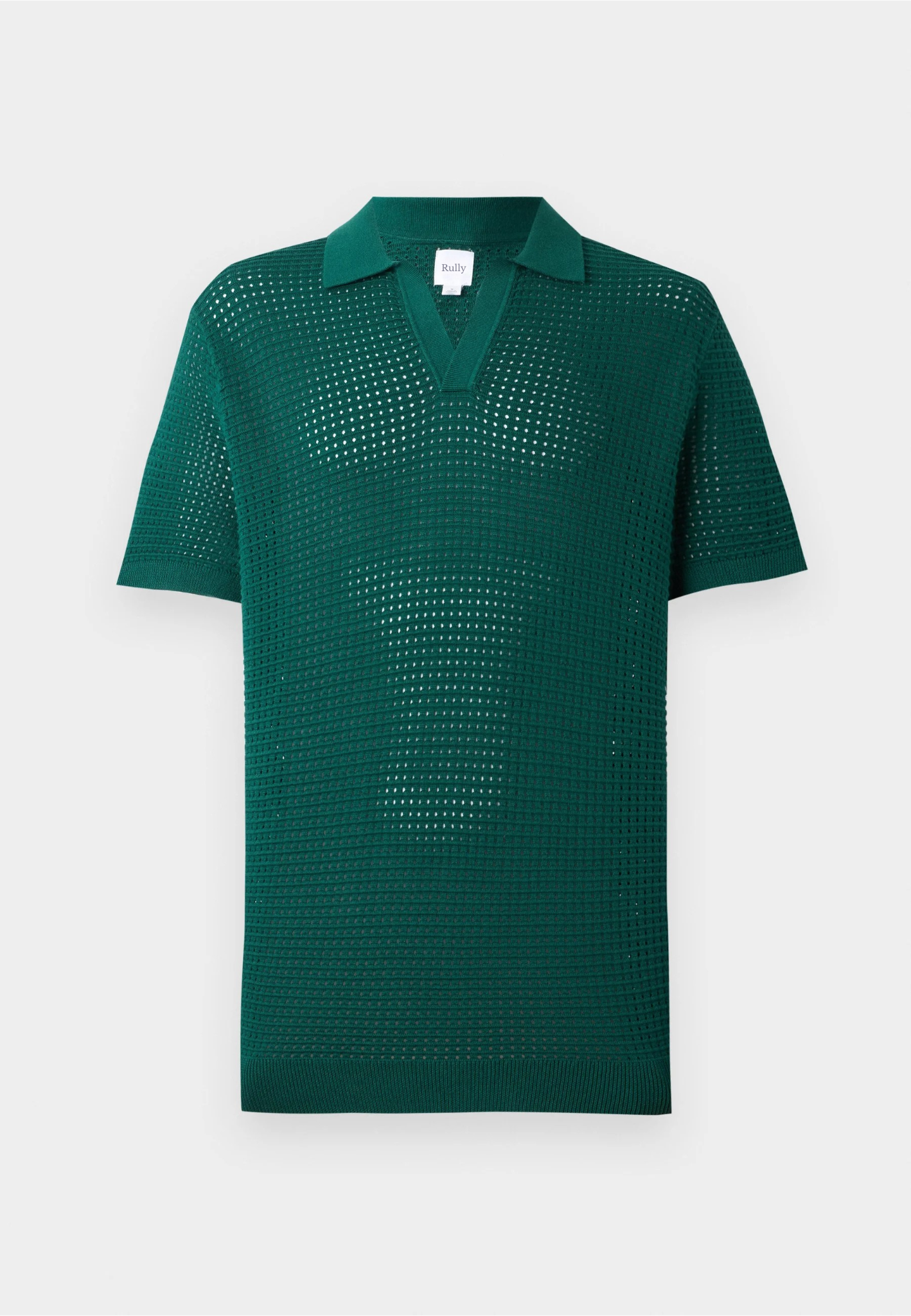 Camisa Gola Polo com Textura em Tricô - Verde