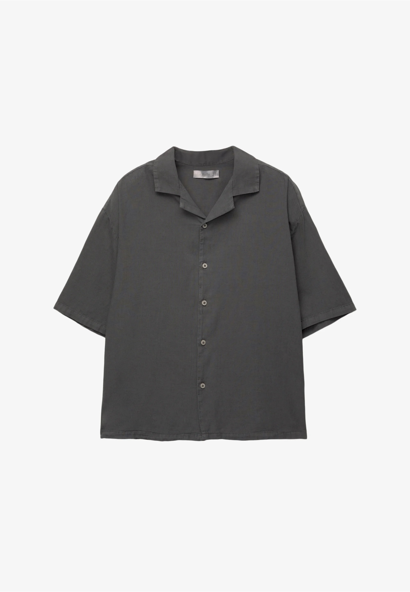 Camisa Clássica em Linho - Cinza escuro