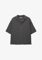 Camisa Clássica em Linho - Cinza escuro