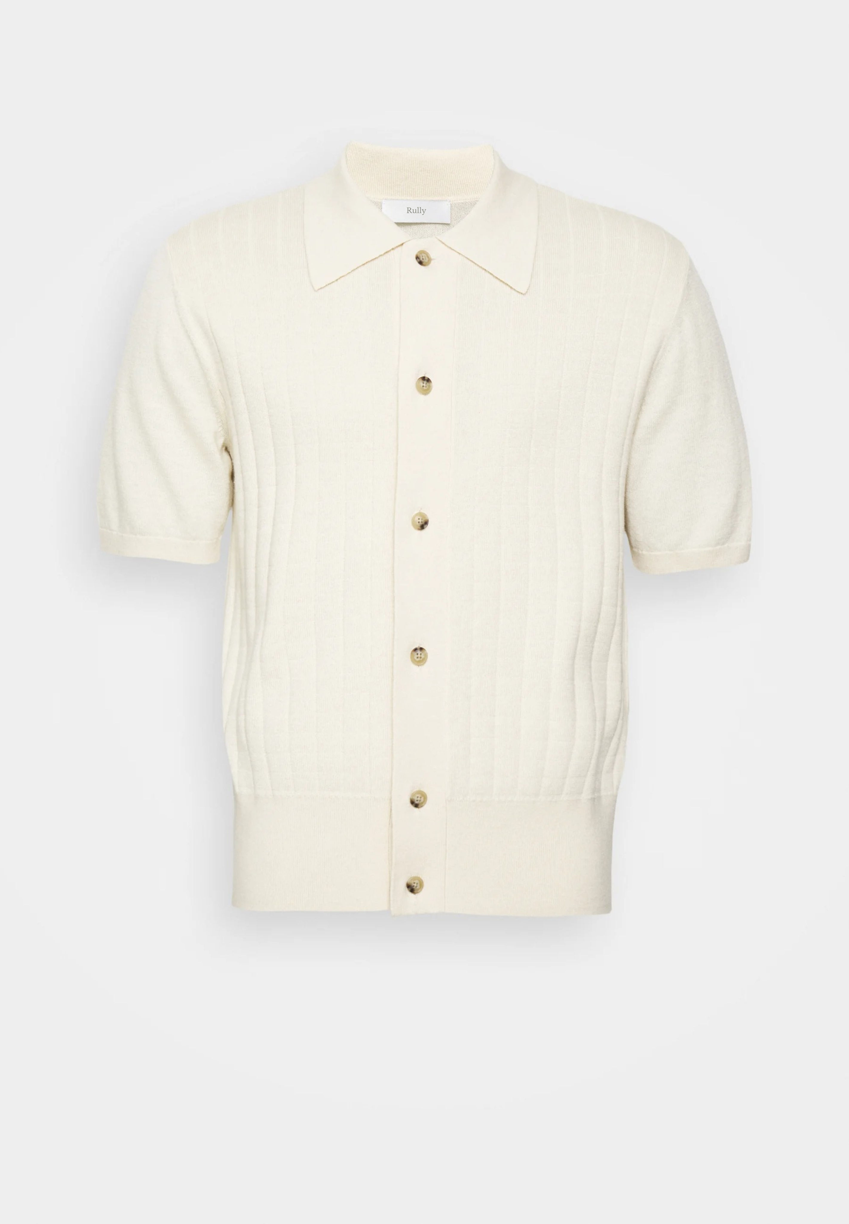 Camisa Polo em Algodão Canelada - Off White