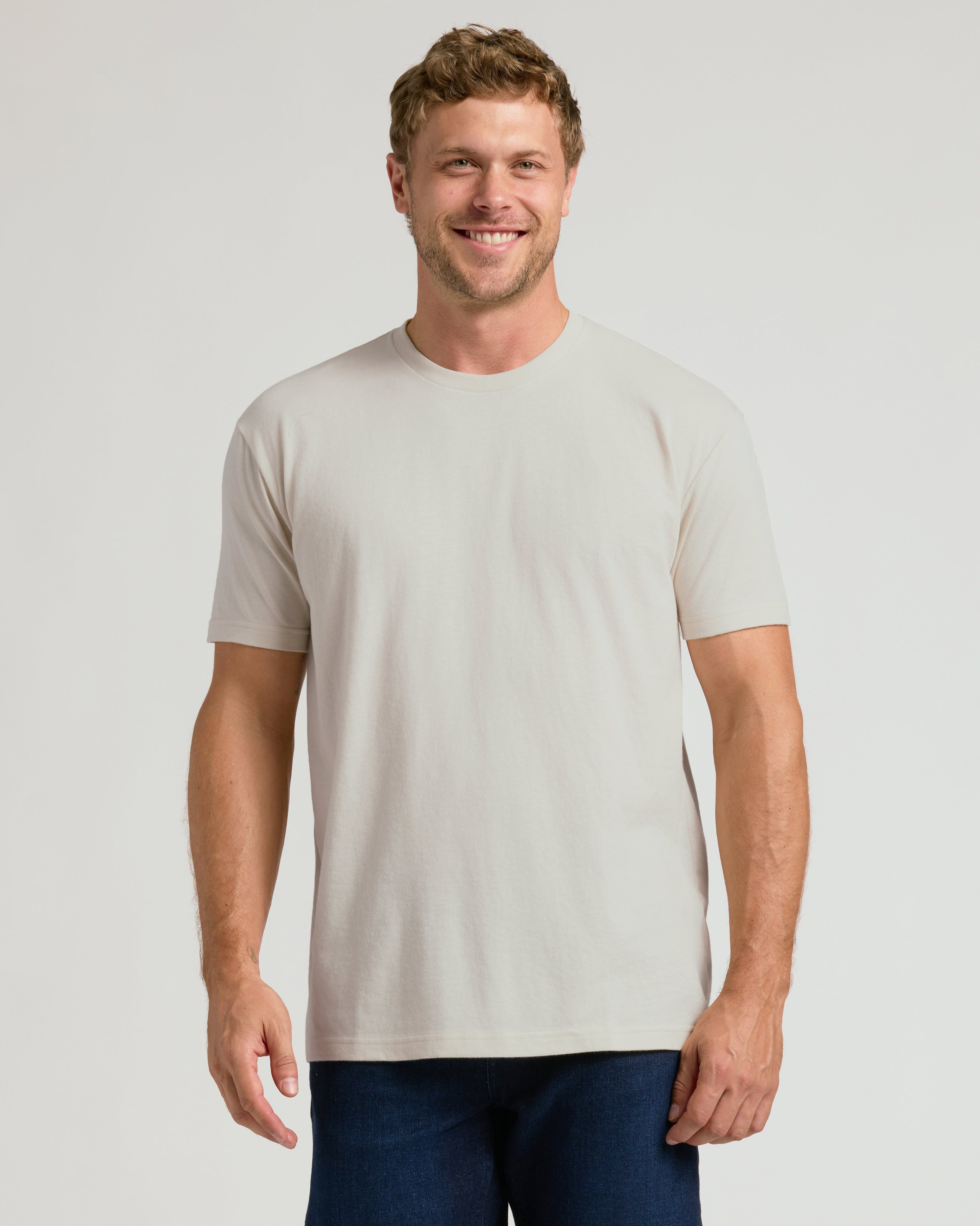 Kit com 6 Camisetas Gola Redonda Algodão Pima