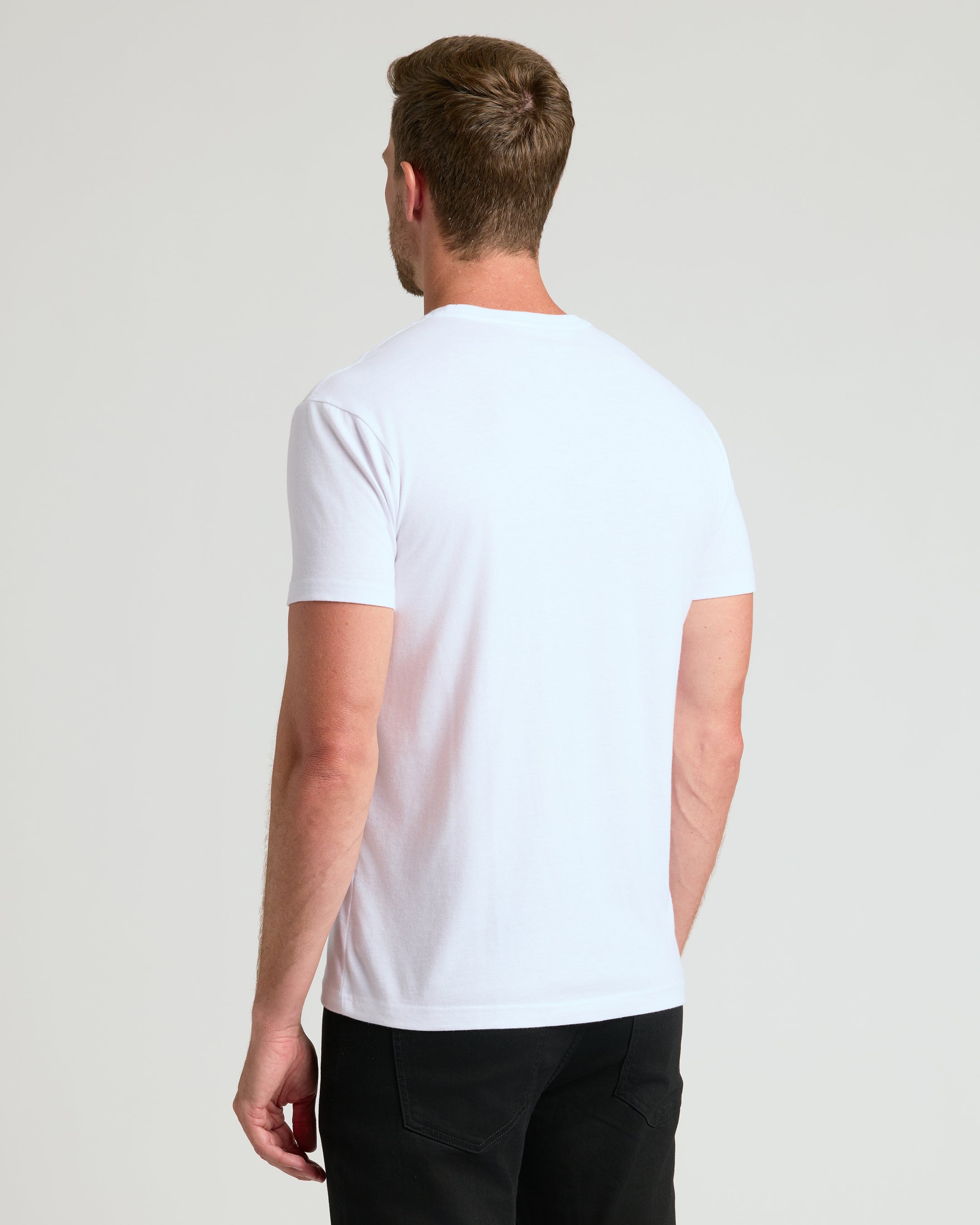 Kit com 3 Camisetas Gola Redonda - Branco