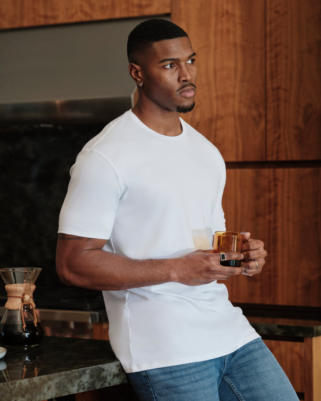 Camiseta Clássica Gola Redonda - Branco