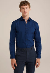 Camisa Social Masculina Alfaiataria Clássica - Azul