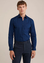 Camisa Social Masculina Alfaiataria Clássica - Azul