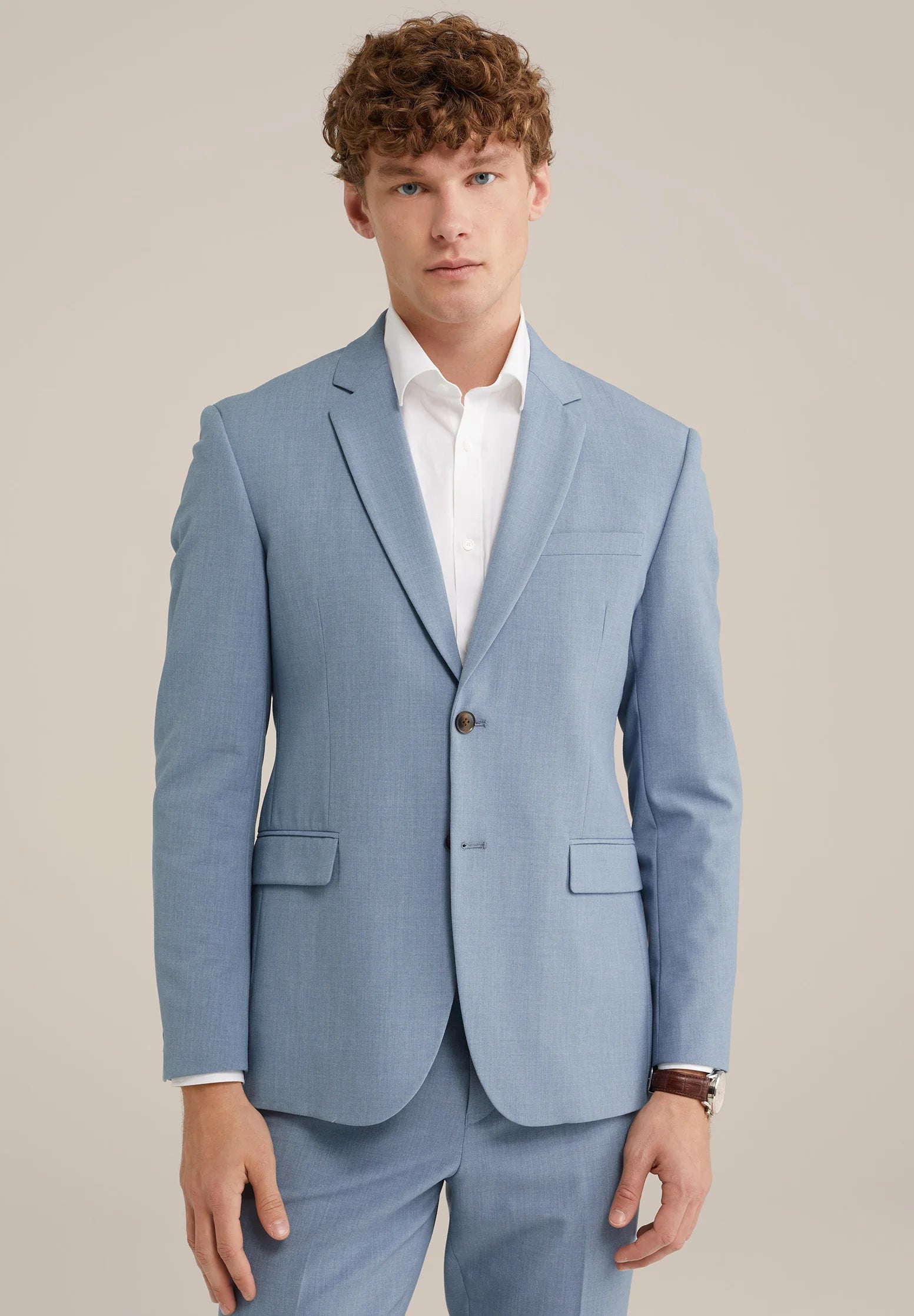 Blazer Regular Fit Alfaiataria Masculino - Azul claro