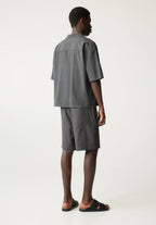 Bermuda em Linho - Cinza escuro