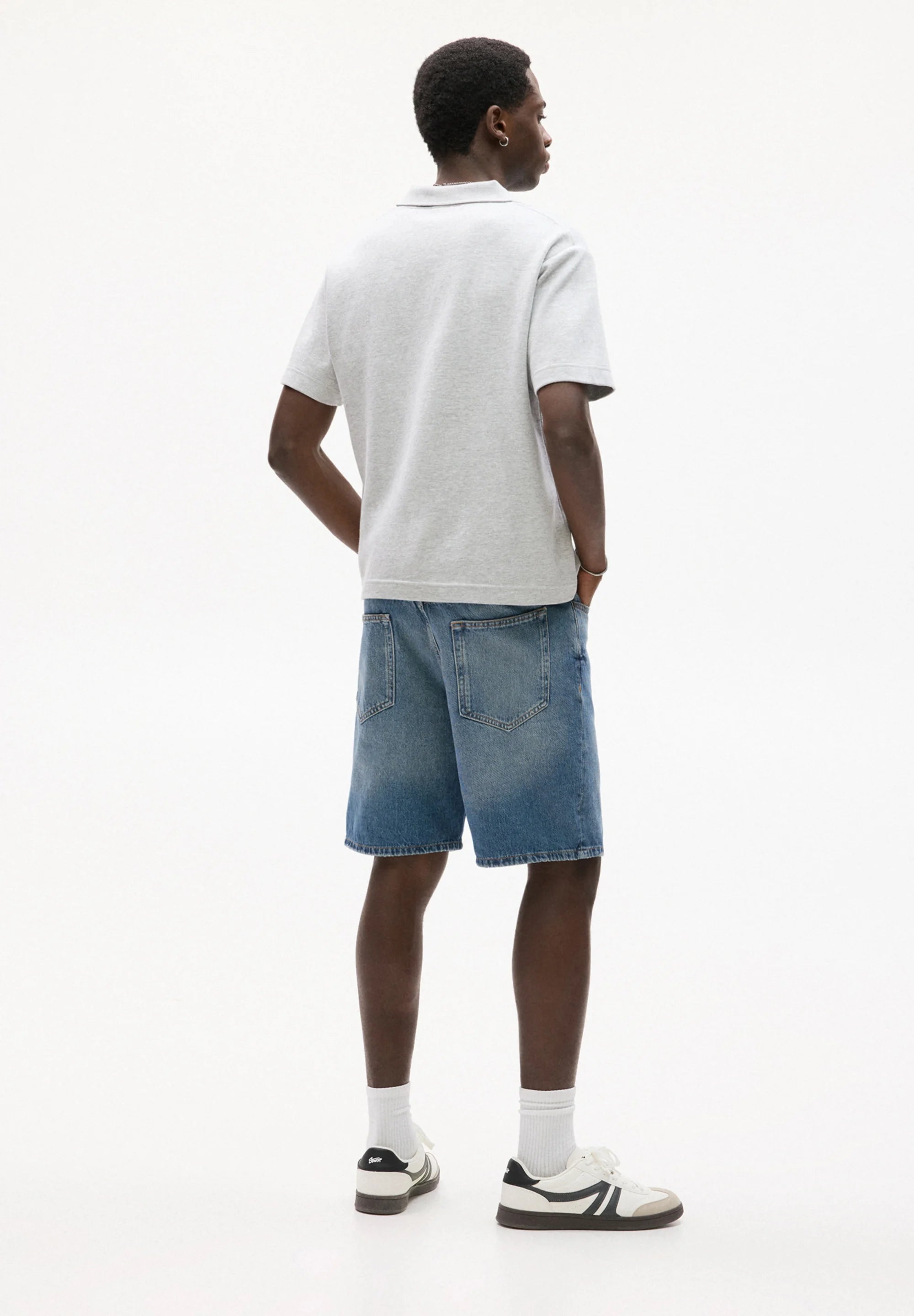 Bermuda Jeans Reta - Azul