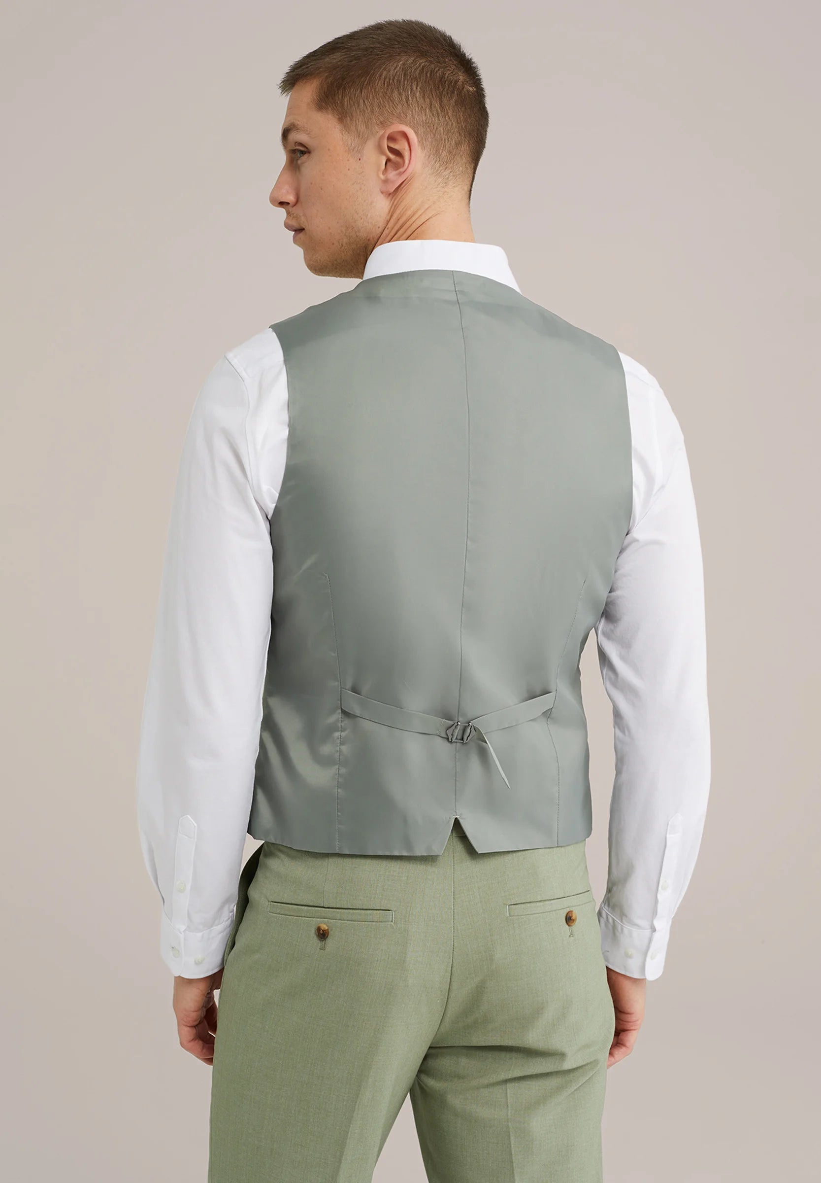 Colete Regular Fit Alfaiataria Masculino - Verde claro