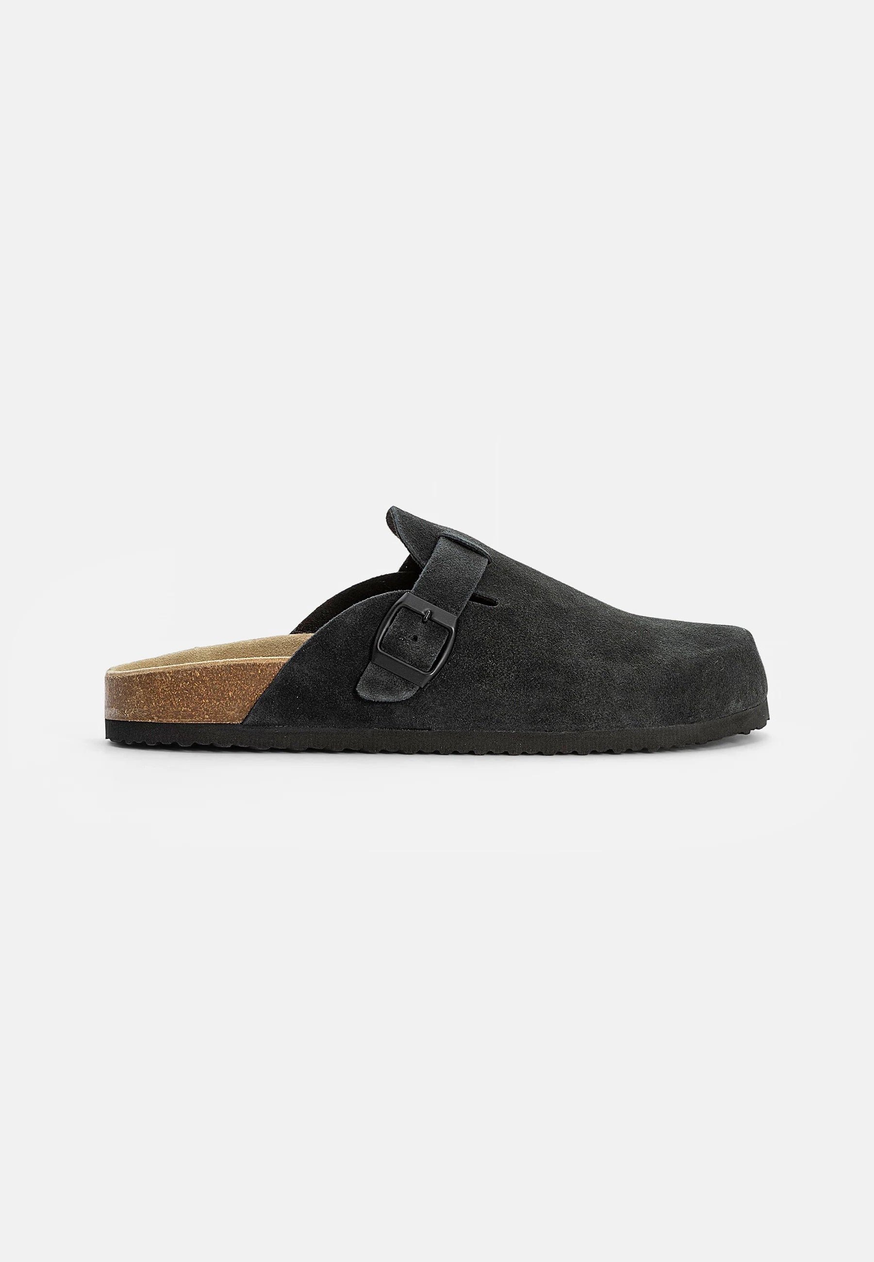 Sandália Masculina em Camurça - Preto