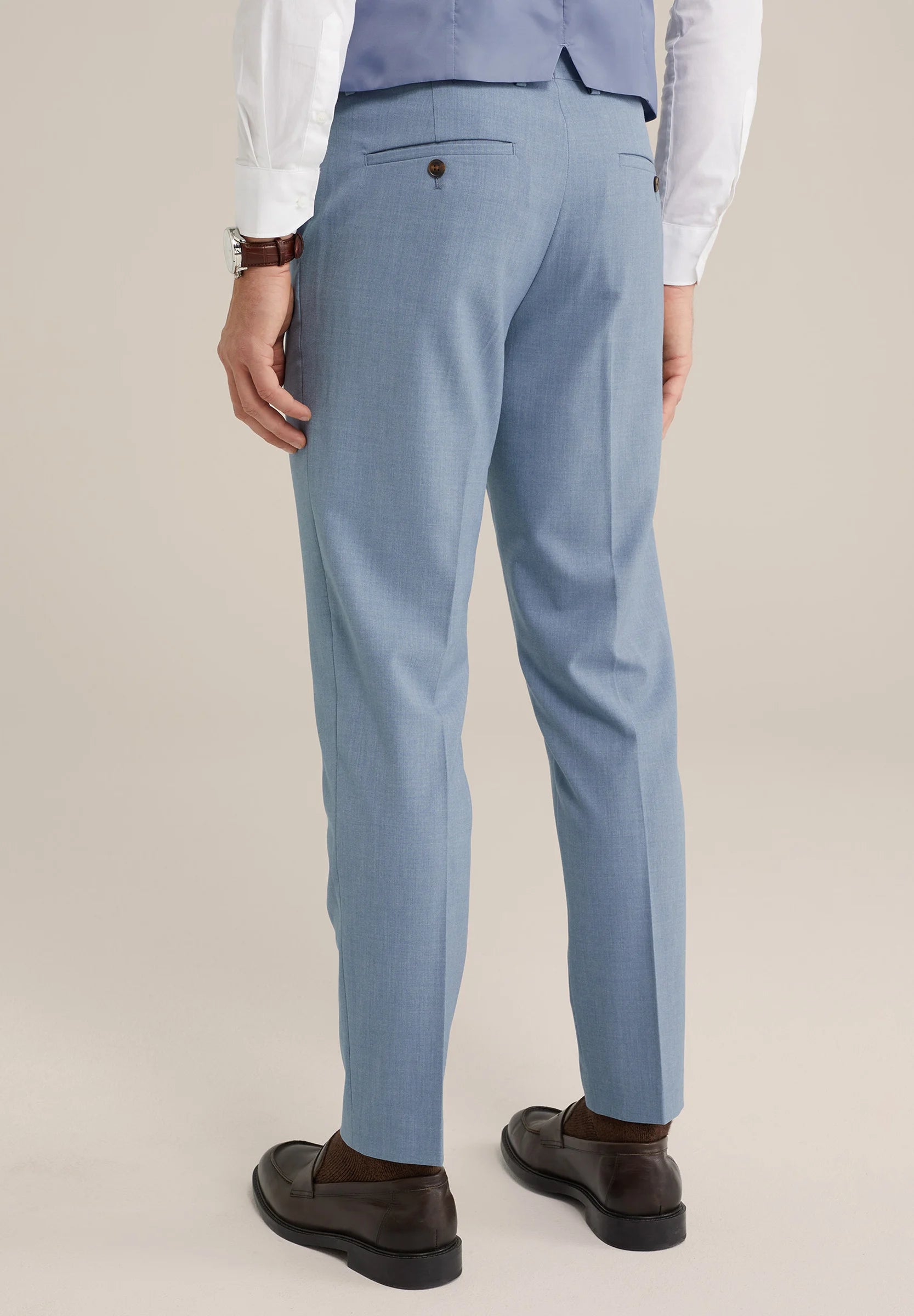 Calça de Alfaiataria Regular Fit - Azul claro