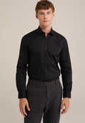 Camisa Social Masculina Alfaiataria Clássica - Preto