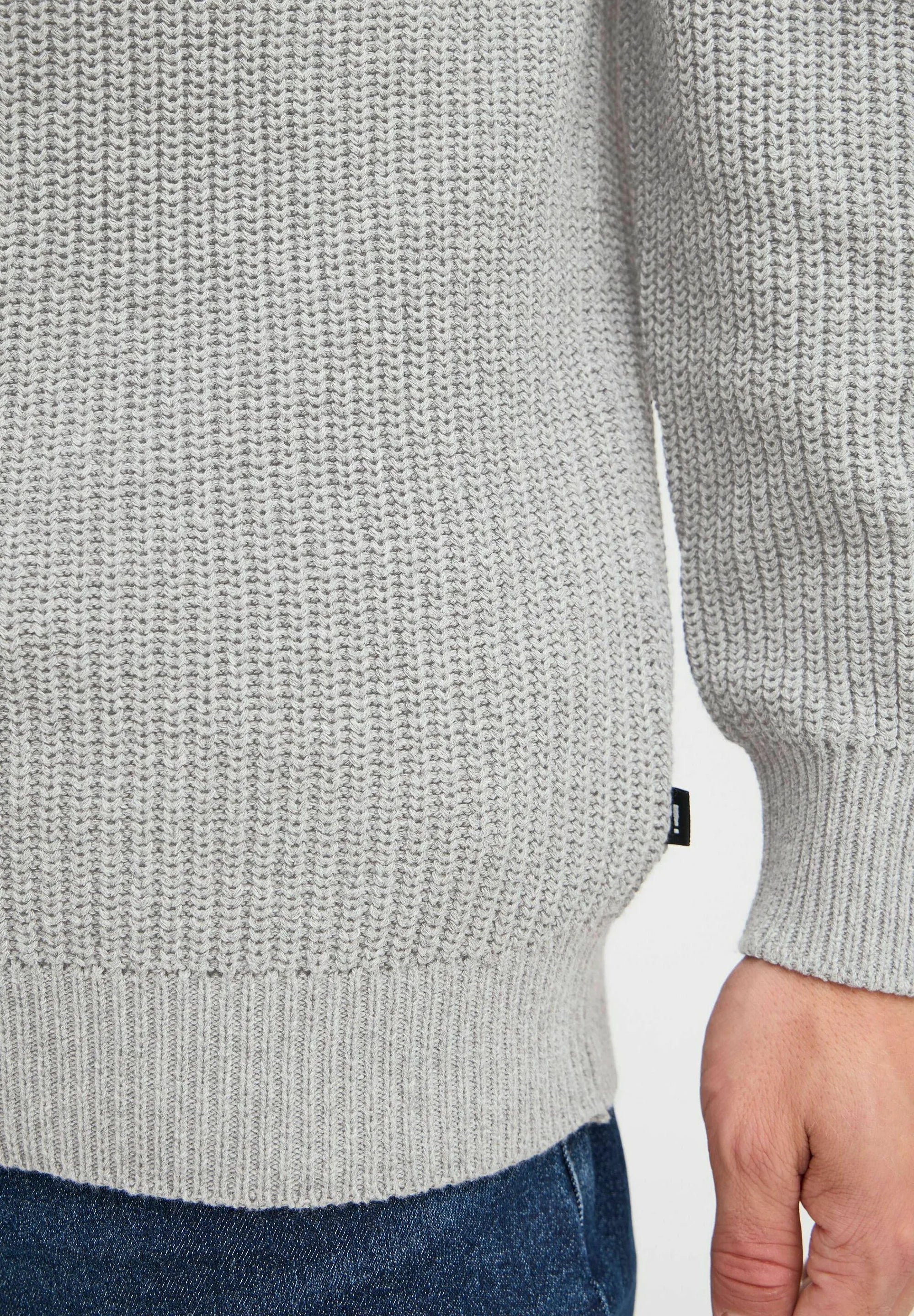 Suéter Masculino Gola Troyer com Ziper - Cinza