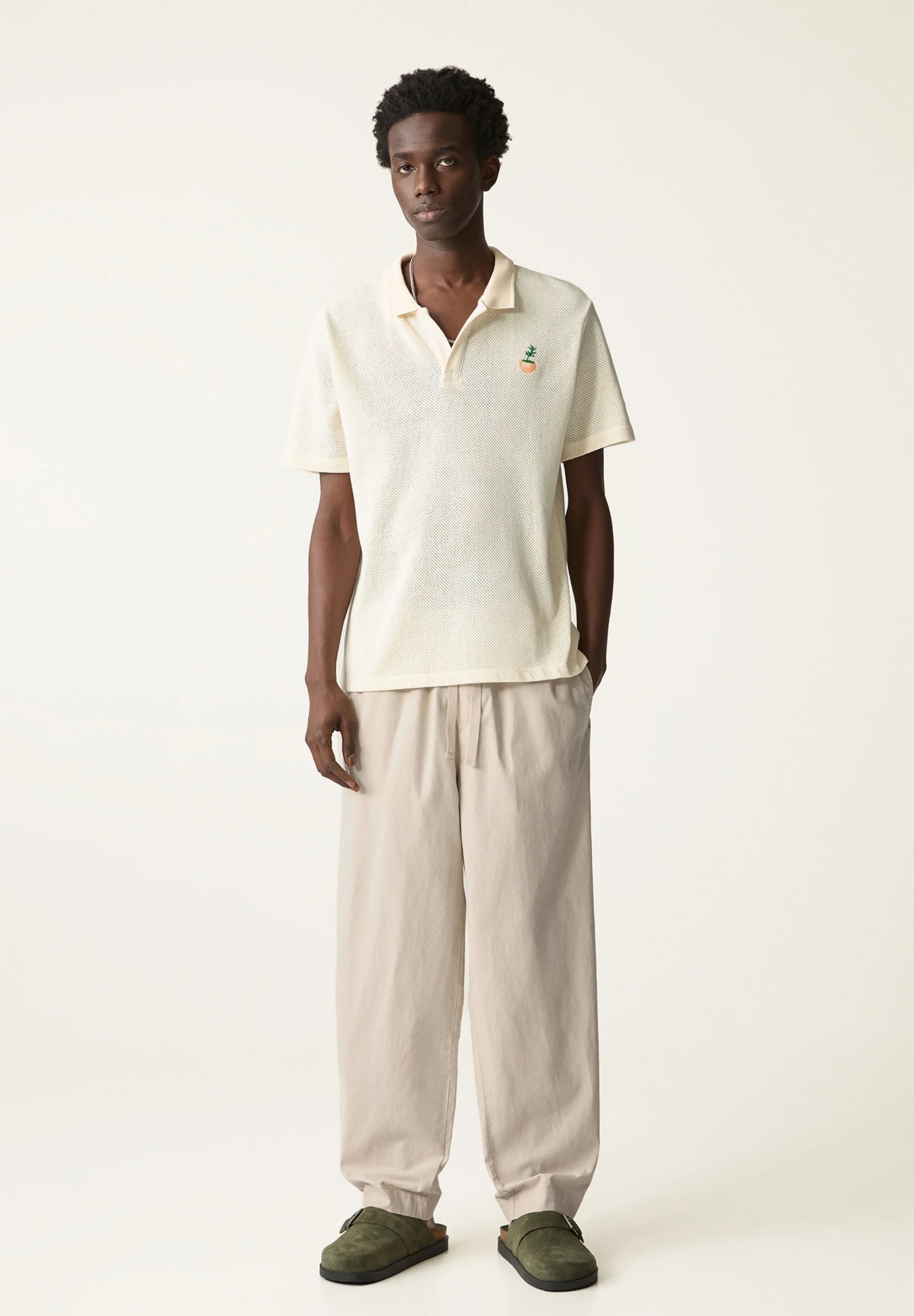 Calça Blend em Linho - Bege