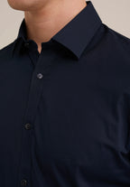 Camisa Social Masculina Alfaiataria Clássica - Azul marinho