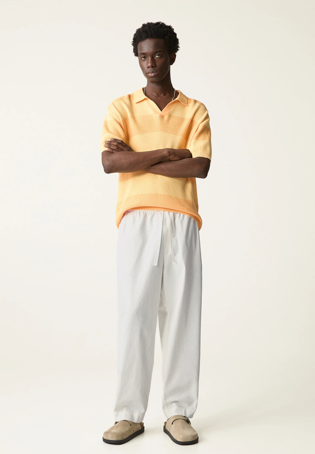 Calça Blend em Linho - Branco