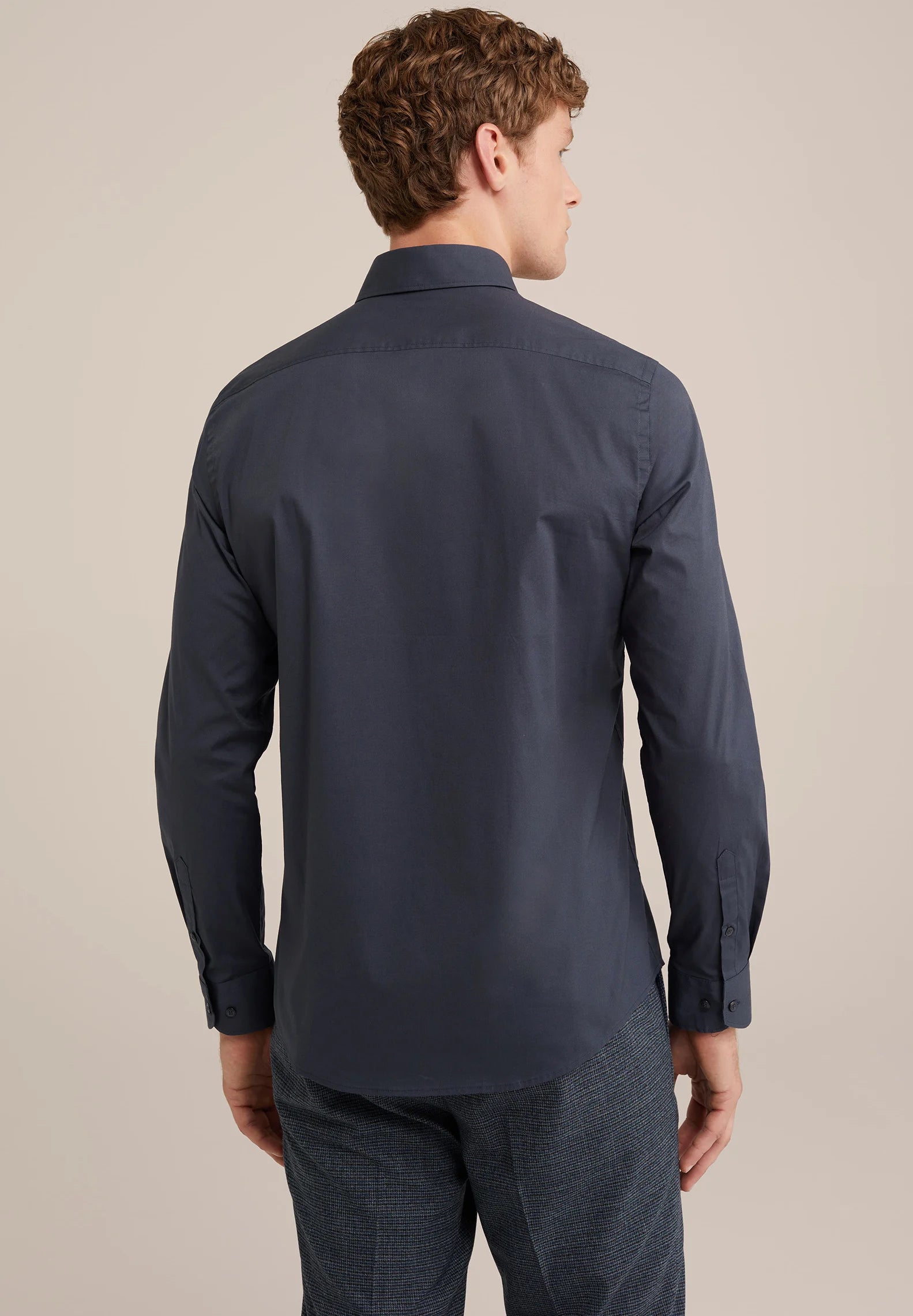 Camisa Social Masculina Alfaiataria Clássica - Cinza