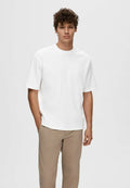 Camiseta Básica Masculina Oversized Gola Redonda - Branco