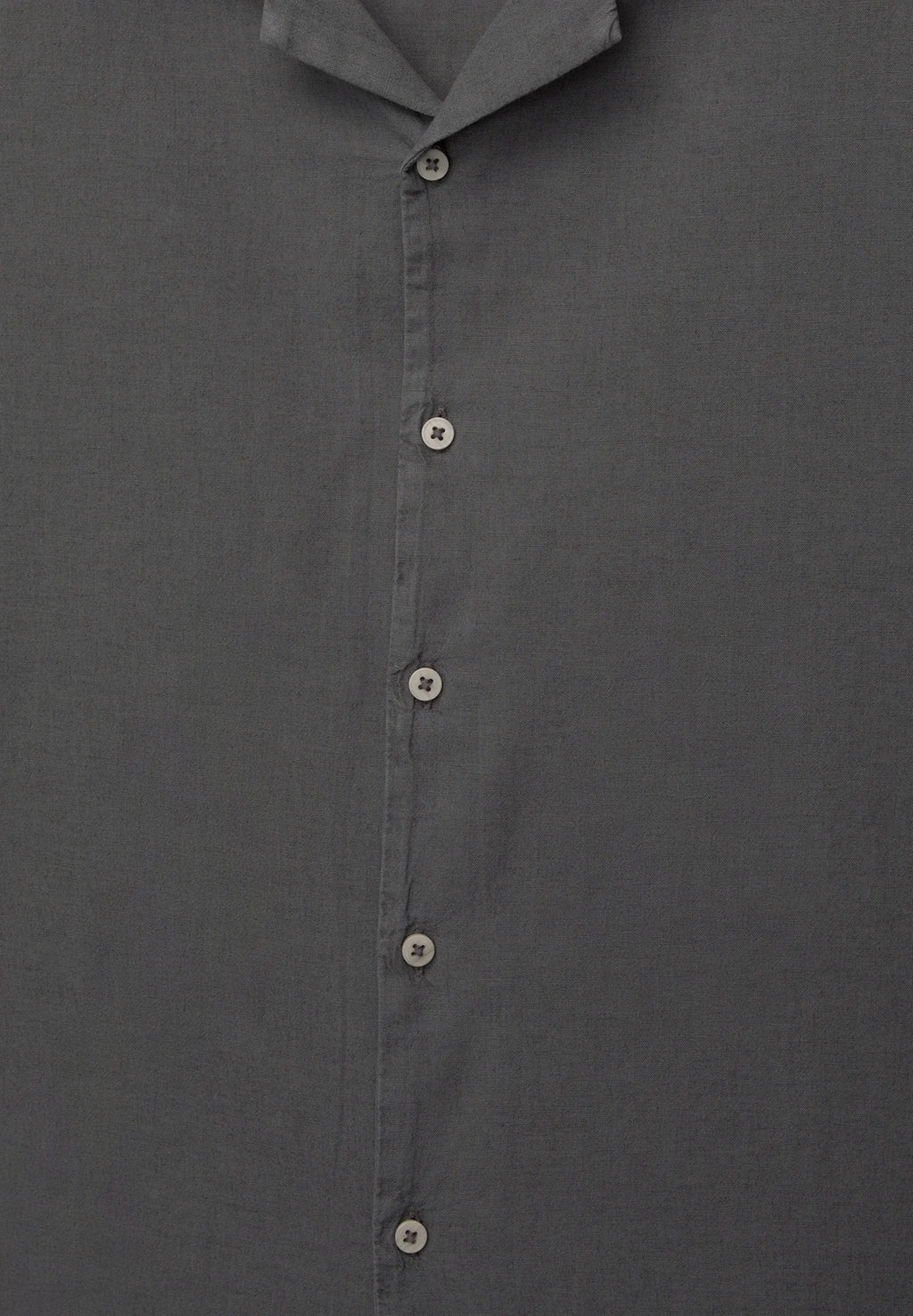 Camisa Clássica em Linho - Cinza escuro