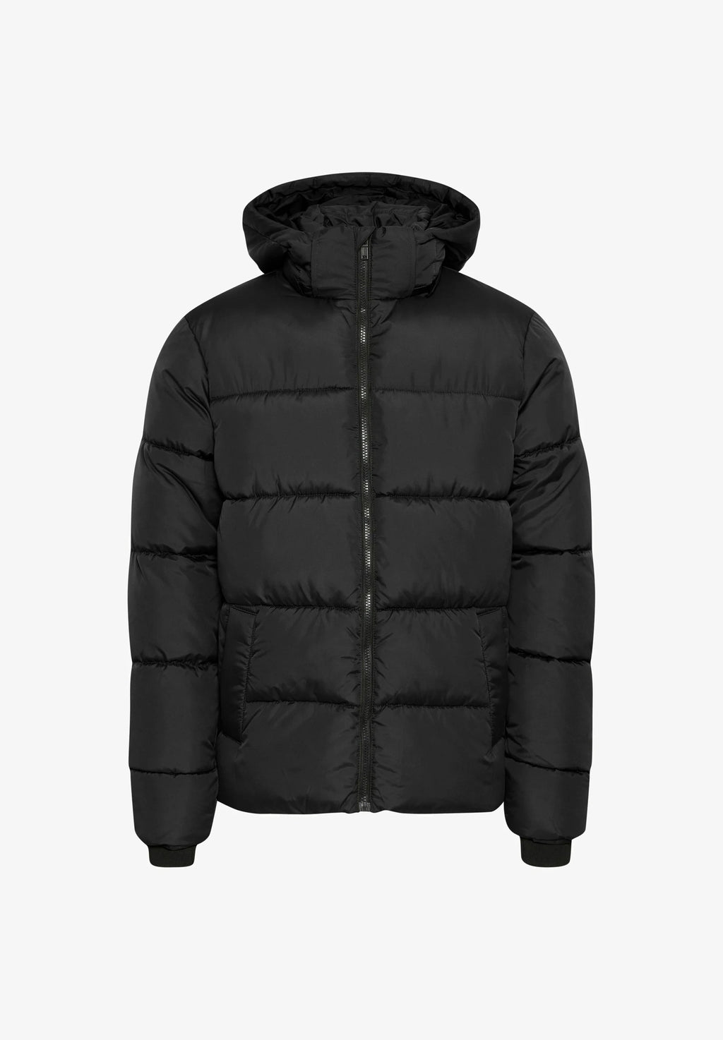 Jaqueta Puffer Ultraleve com Capuz - Preto