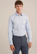 Camisa Social Masculina Alfaiataria Clássica - Azul claro