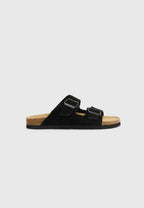 Sandália de Couro Rully - Preto