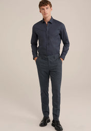 Camisa Social Masculina Alfaiataria Clássica - Cinza