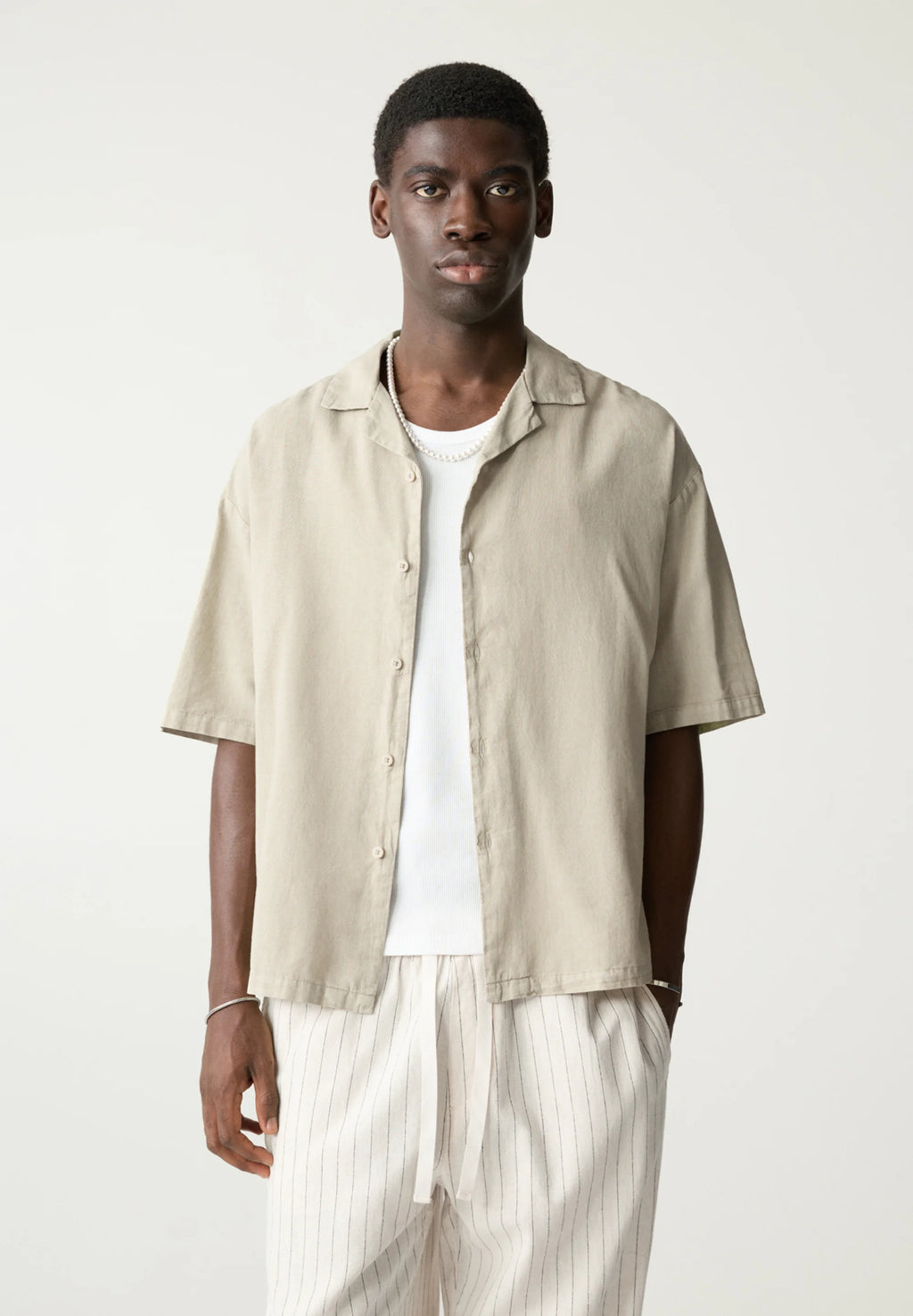 Camisa Clássica em Linho - Menta