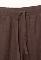 Calça Blend em Linho - Marrom