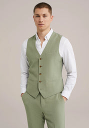 Colete Regular Fit Alfaiataria Masculino - Verde claro