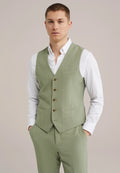 Colete Regular Fit Alfaiataria Masculino - Verde claro