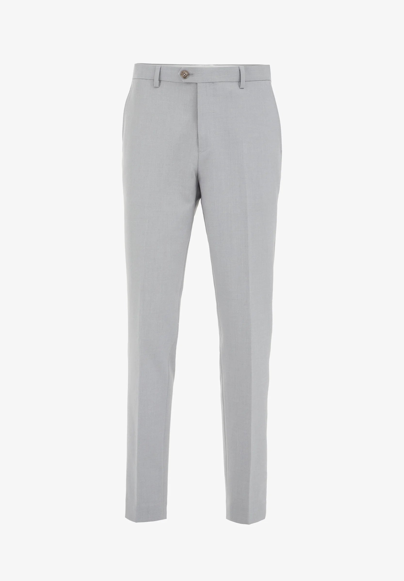 Calça de Alfaiataria Regular Fit - Cinza claro