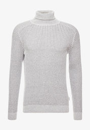 Suéter de Lã Gola Alta - Cinza