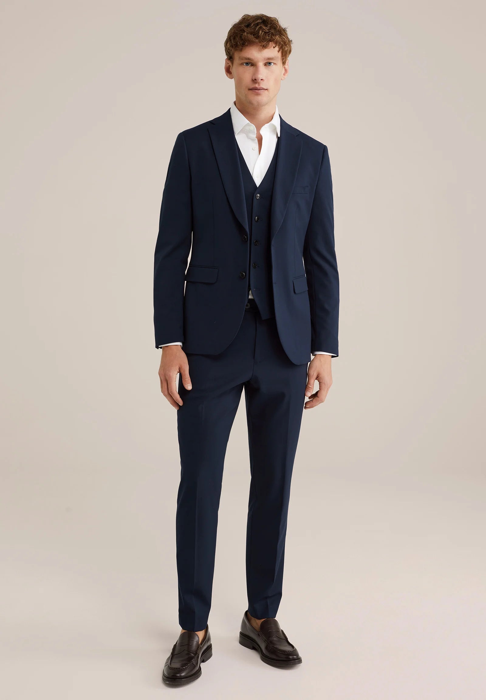 Colete Regular Fit Alfaiataria Masculino - Azul marinho