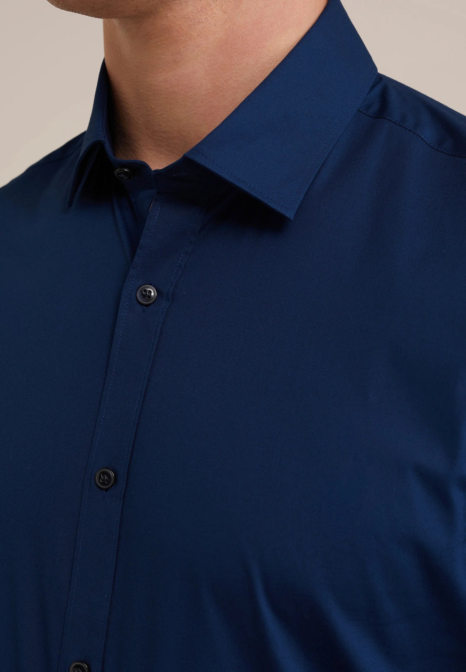 Camisa Social Masculina Alfaiataria Clássica - Azul