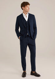 Calça de Alfaiataria Regular Fit - Azul marinho