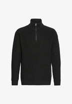 Suéter Masculino Gola Troyer com Ziper - Preto