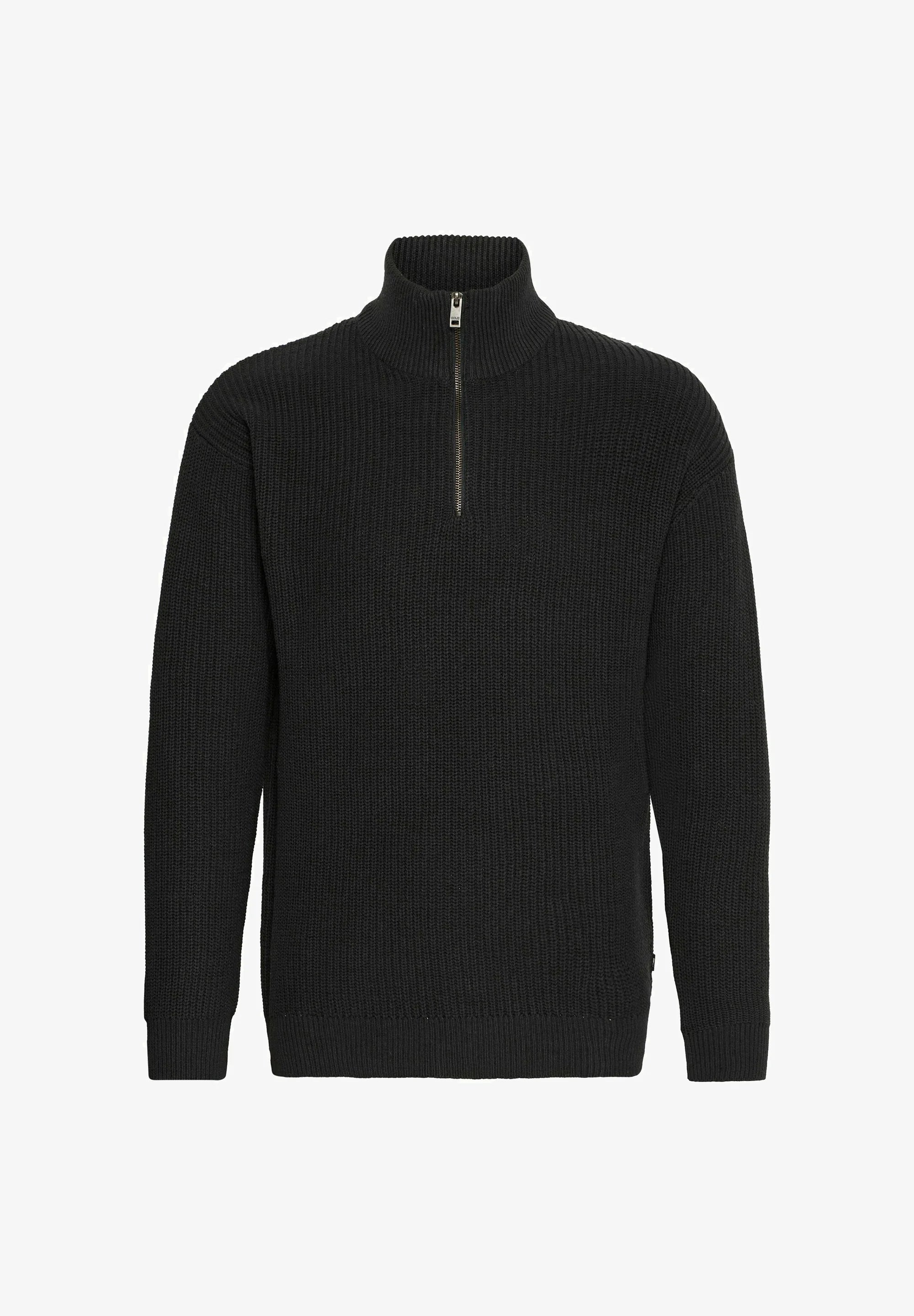 Suéter Masculino Gola Troyer com Ziper - Preto