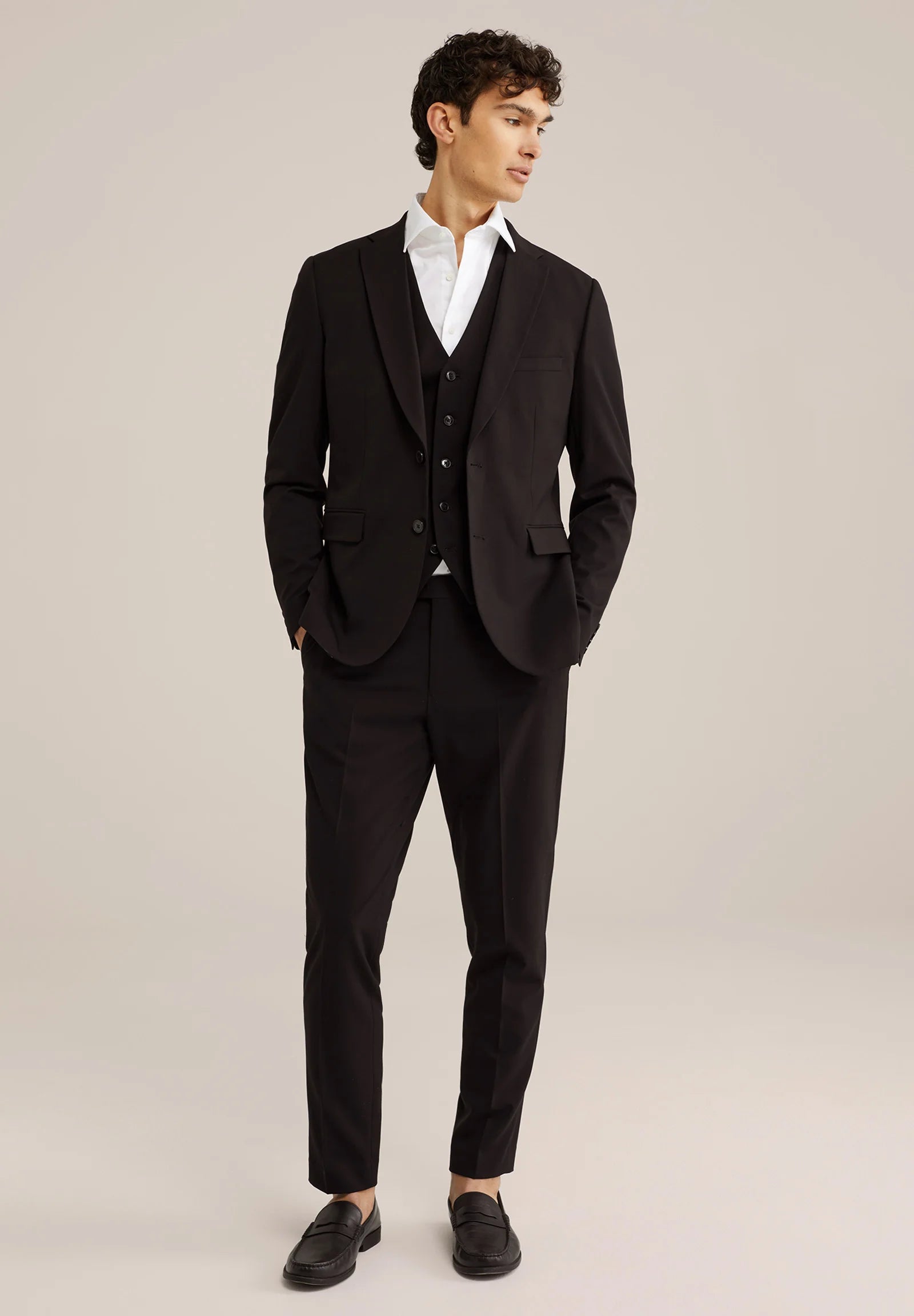 Colete Regular Fit Alfaiataria Masculino - Preto