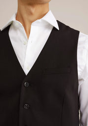 Colete Regular Fit Alfaiataria Masculino - Preto