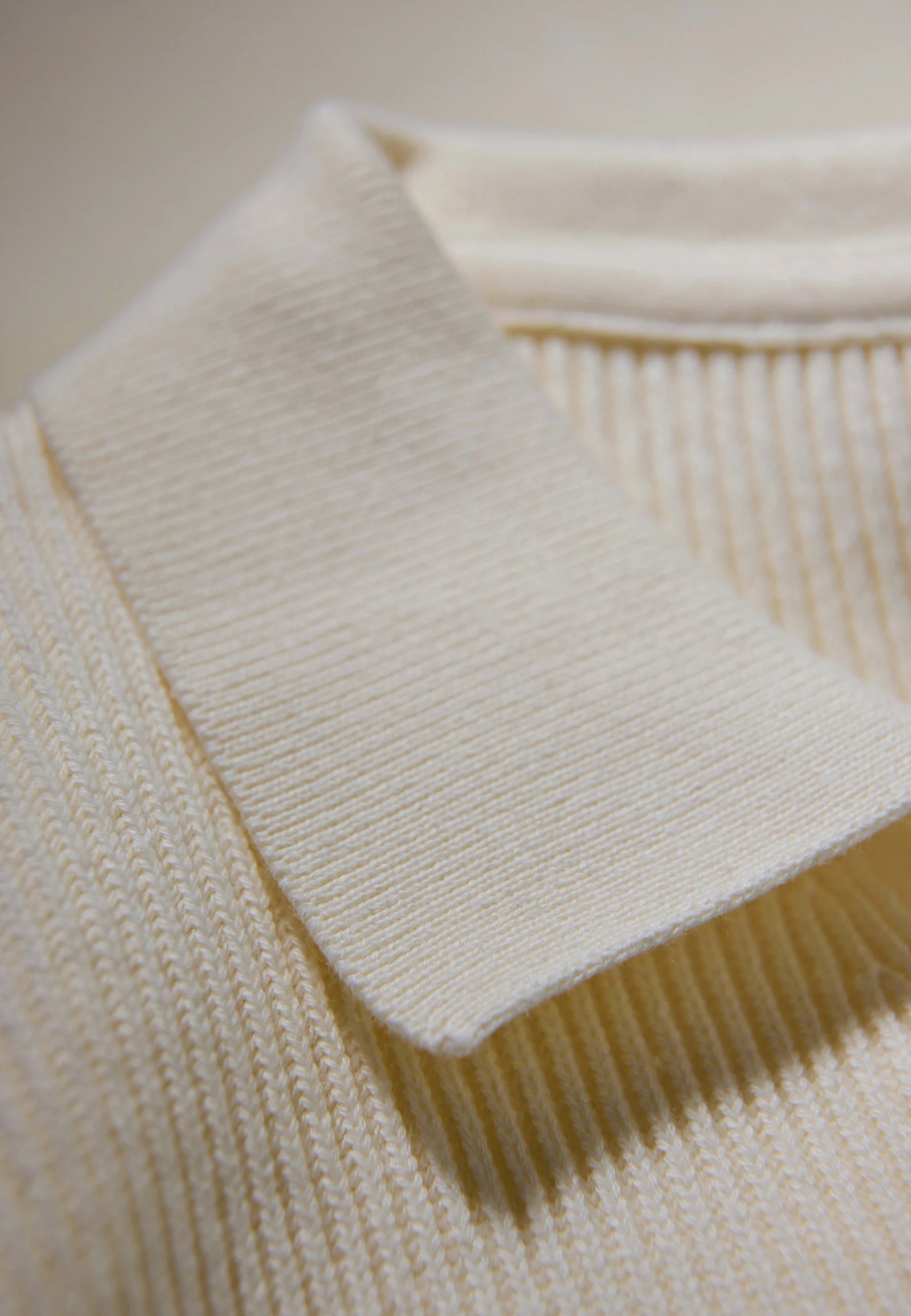 Camiseta Polo Masculina Texturizada Manga Longa - Off white