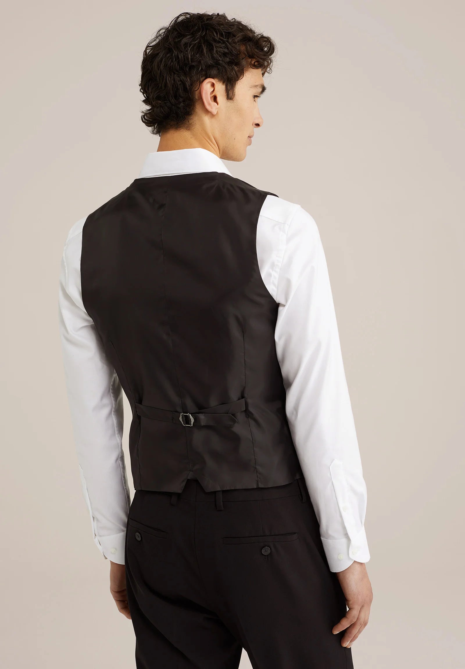 Colete Regular Fit Alfaiataria Masculino - Preto