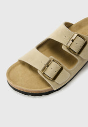 Sandália de Couro Rully - Bege