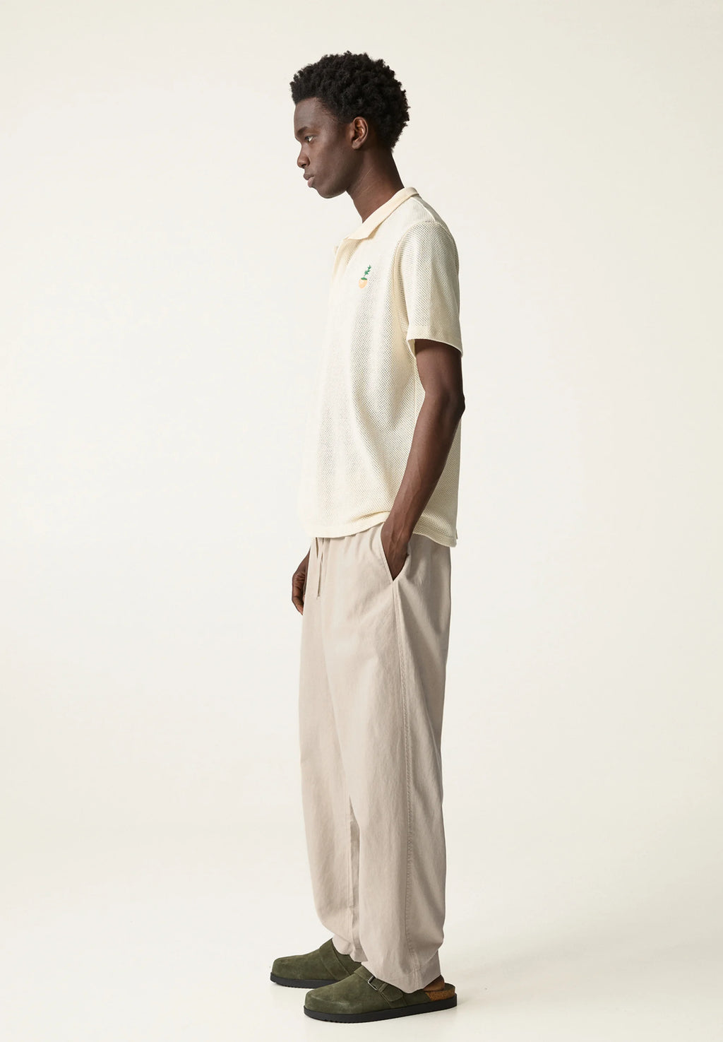 Calça Blend em Linho - Bege