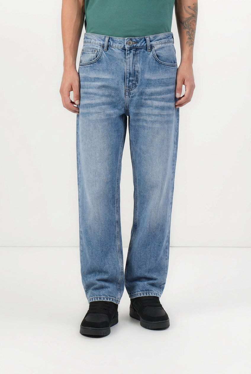 Calça Jeans Baggy - Azul
