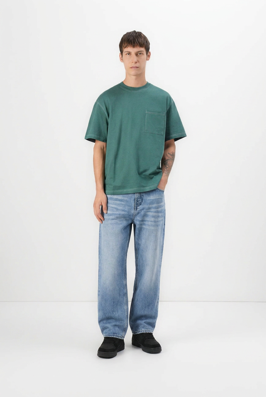 Calça Jeans Baggy - Azul